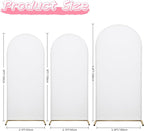 6.6FT Wedding Arch Covers Arch Backdrop Cover Arch Stand Covers Set Arch Cover Spandex Fabric Stretchy Backdrop for Wedding Birthday Party Decoration Baby Shower (White, Cover Only)