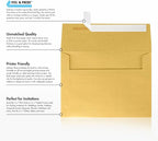LUXPaper A7 Invitation Envelopes | Peel & Press | 5 1/4" x 7 1/4" | Gold Metallic | 80lb. Text | 250 Qty