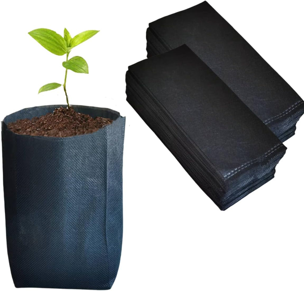 gardtree Plant Nursery Bags 7” x 7.87” 400PCS, Non-Woven Biodegradable Plant Grow Bags Fabric Seedling Starter for Vegetable Flower Fruit Saplings Tree, Home Garden Supply