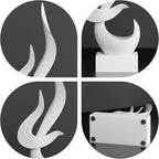 Dosker White Flame Sculptures Home Decor, Abstract Statues Shelf Decor, Table Decor for Living Room Office, Kitchen