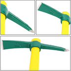 ZOENHOU 15-Inch Solid Pick Mattock, Forged Garden Pick, Weeding Mattock Hoe Agriculture Hand Tools with Heavy-Duty Fiberglass Handle for Weeding Cultivating Camping or Prospecting