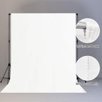 White Portrait Backdrop 8x10ft Zoom Meeting, Game Live Steaming and Photo Studio Shooting Props