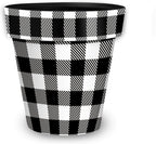 Briarwood Lane Black and White Buffalo Check Medium Planter