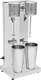 Milkshake Maker, Commercial Milk Shake Machine, Commercial Stainless Steel Milk Shaking Machine With Double Head Drink Mixer, With 2Pcs 65ml Cups