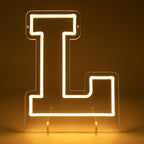 Light Up Letters L, Led Marquee Letter Lights Neon Sign, 13.9" Height Decorative Lighted Alphabet Number, Battery/USB Powered Led Letters Lights for Wedding, Birthday, Party, Christmas or Home Decor