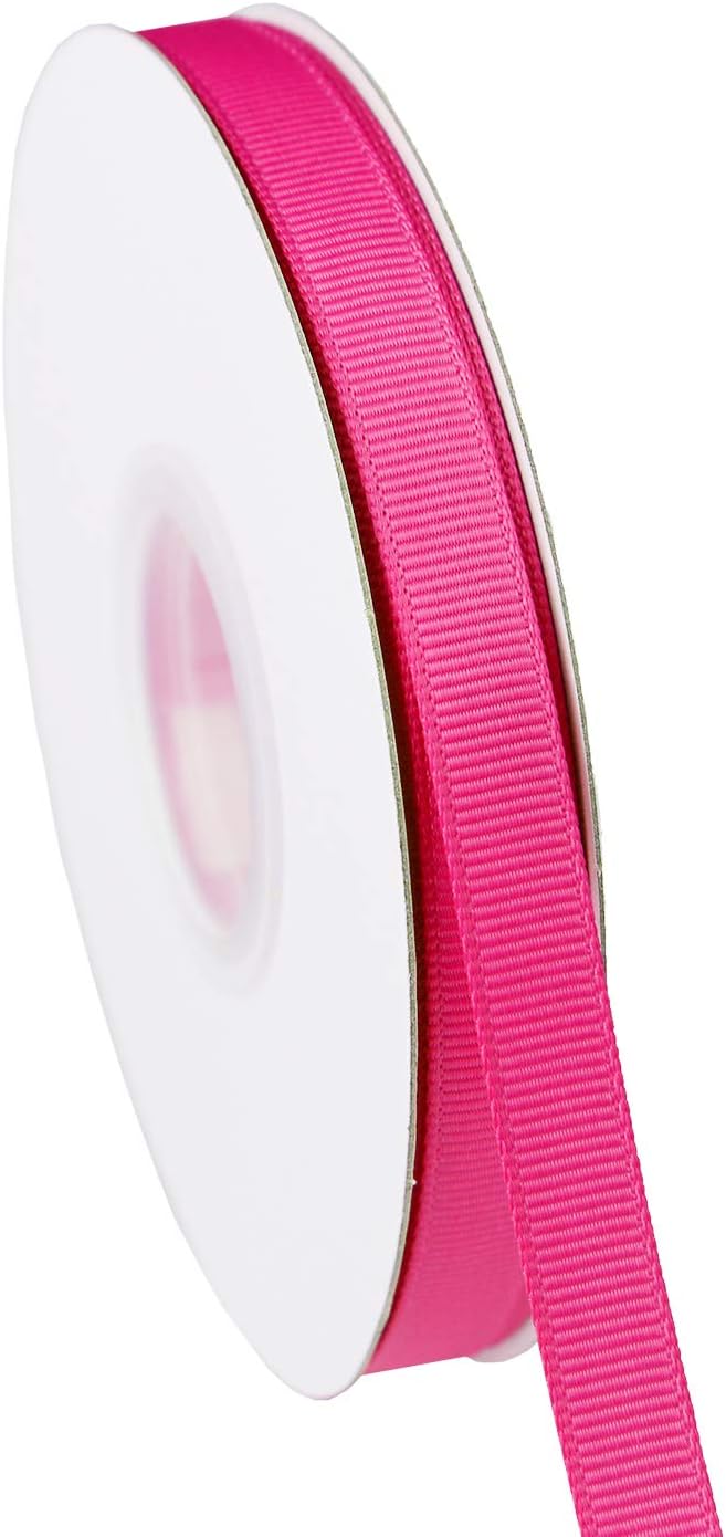 ITIsparkle 3/8" Inch Grosgrain Ribbon 50 Yards-Roll Set for Gift Wrapping Scrap Books Party Favor Hair Braids Baby Shower Decoration Floral Arrangement Craft Supplies, Garden Rose Ribbon