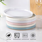 AmorArc Ceramic Dinnerware Set for 8 | Handpainted Stoneware Plates and Bowls with Rustic Terracotta Underside| Scratch Resistant,Dishwasher & Microwave Safe Dishes Sets- 24pcs Colorful