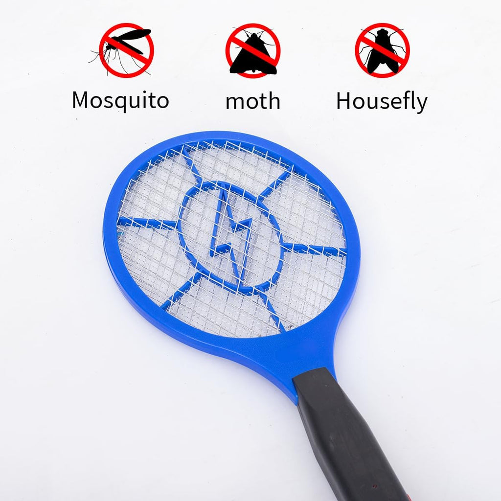 ZhouHe Pack of 2 Electric Fly Swatter Bug Zapper Battery Operated Flies Killer Indoor & Outdoor Pest Control Mosquito Zapper and Insect Catcher Racket（red＆Blue）