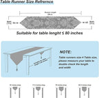 HeMiaor Luxurious Table Runners 98 inches Chenille Jacquard Fabric with Exquisite Hanging Ear Tassels Decoration for Wedding Decor Light Blue