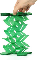 Red-Green White Party-Decorations Christmas Streamers-Garland - 12pcs Mexico Italian 4-Leaf Clover Paper Streamers,Italy Mexican Birthday Baby Shower Wedding Banners,New Years Winter Decor Ouruola