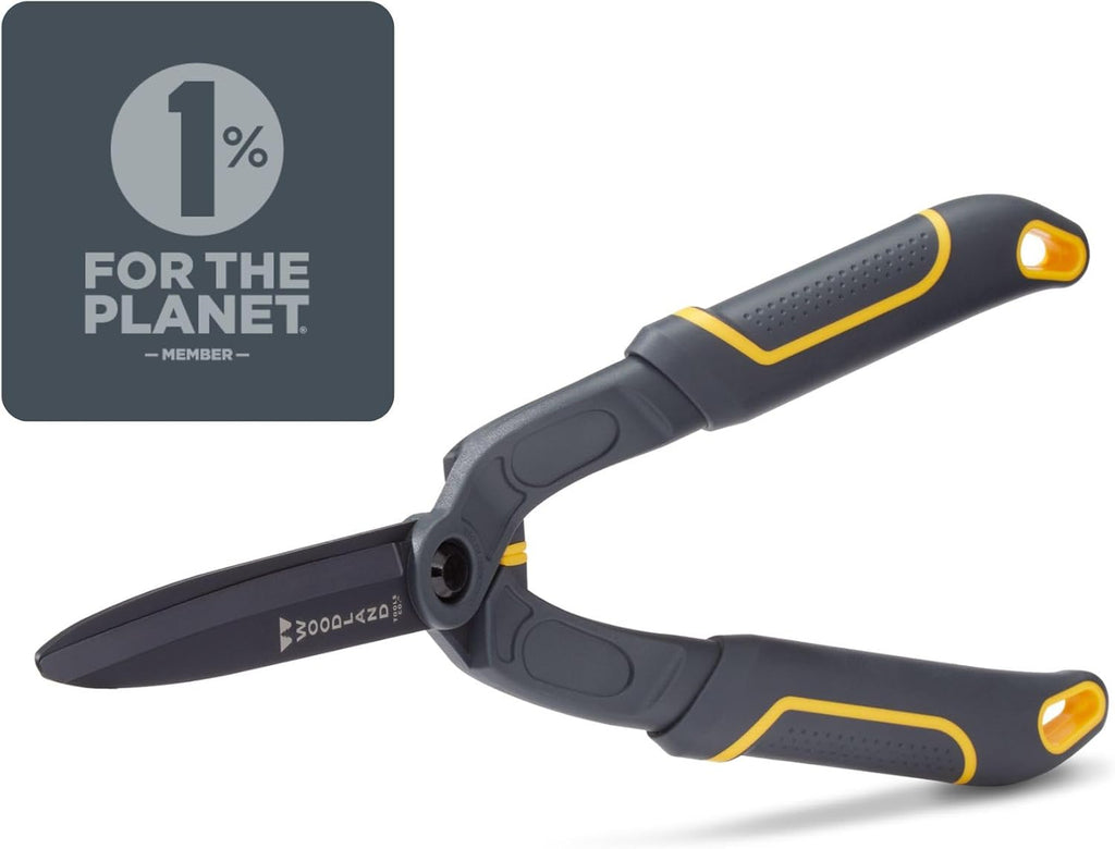 Woodland Tools Duralight Hedge Shears, 16 Inch Lightweight Manual Hedge Clippers with 7.5 Inch Non Stick Blades and Glass-Filled Nylon Handles, Garden Trimmer for Shaping and Precision Cutting