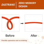 EASTRANS Short Garden Hose 10 ft x 5/8", Heavy Duty Orange Water Hose with Female to Female Brass Connector for All-weather Outdoor