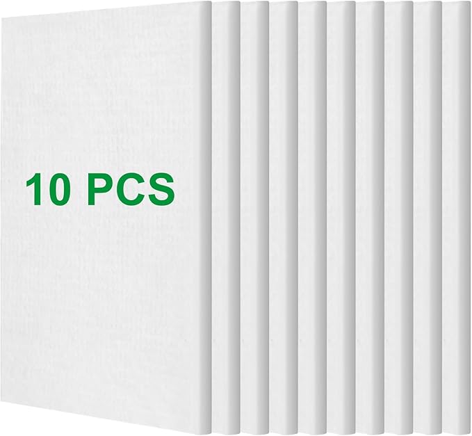 Filter Replacement for Creality Fume Extractor, 10pcs Pre Filter for Smoke Purifier, 99.97% Purification Rate, 10×8.26×0.3 inch