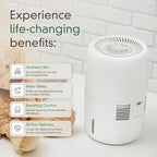 Humea Smart Evaporative Humidifier with WiFi & App Control - 3L Tank, 4 Speeds, 300ml/h - Quiet, Mist-Free, No White Dust - Nightlight - For Allergies, Dry Skin, Better Sleep - Beige