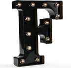 OYCBUZO Light Up Black Alphabet Marquee Letters Sign LED Marquee Number Lights Sign for Night Light Home Bar Christmas Lamp Birthday Party Wedding Decoration F