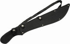 Szco Supplies 21” Full-Tang Curved Sawback Machete with Cord-Wrapped Handle, 420 Stainless Steel Blade, and Nylon Sheath for Camping, Hiking, and Survival