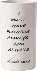 Ceramic Vase 8.27 Inches H, Flower Vase for Home Decor I Must Have Flowers Always and Always White Vase for Bohemian Decor, Pampas Vase