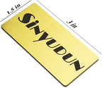 SINYUDUN Custom Engraved Name Tag Badges for Business, Personalized Identification with Pin, Magnetic, Adhesive, or Blank Backing, 1.5"x3", Black Text