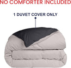 Kotton Culture 120"x98" 1 Pc Oversized King Duvet Cover Only 100% Egyptian Cotton - 600 TC Comforter Cover, Zipper Closure & Corner Ties - Fits Large King Inserts (Oversized King, Blended Grey)