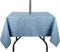 Outdoor Tablecloth Wrinkle-Free Stain Resistant Waterproof Polyester Fabric Table Cover with Umbrella Hole for Picnic/Party/Dinner/Patio Garden(60×60inch Square,Zippered,Water Blue)