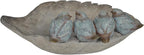 Bird-Feeder Wild Bird-Bath Bowl Outdoors - Garden Decor Polyresin Birds on Leaf 12.4 * 7.5 * 4.1 Inch-Newman House Studio