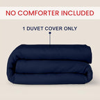 Kotton Culture 120"x120" 1 Pc Super King Plus/Super Oversize King Duvet Cover Only 100% Egyptian Cotton - 600 TC Comforter Cover, Zipper Closure & Corner Ties -Fits Only Extra Large Inserts -Navy Blue