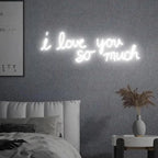 I love you so much Neon Sign, Wedding Backdrop Led Sign, Wedding Reception Size:H5 xW20inches