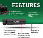 Flexzilla Colors Lead-In Garden Hose 5/8in. x 10ft., Lightweight All-Weather Water Hose, Durable and Flexible, Leak-Free Connections, Forest Green