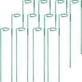 12 Pack Plant Stakes,Plant Support Stakes for Two Sizes(16 or 32 Inches),Plant Stakes for Outdoor Plants,Garden Flower,Tomato(Green)