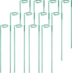 12 Pack Plant Stakes,Plant Support Stakes for Two Sizes(16 or 32 Inches),Plant Stakes for Outdoor Plants,Garden Flower,Tomato(Green)