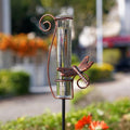 HOBYLUBY Dragonfly Rain Gauge Outdoor with 7 Inch Glass Tube