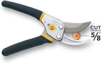 Woodland Tools Co. Bypass Pruning Shears for Gardening – 5/8" Cut Capacity, High Carbon Steel Blade with Non-Stick Coating, Soft Grip, Steel Handle, Hand Pruner for Plants, Flowers, and Shrubs