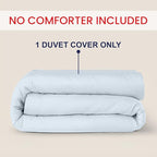 Kotton Culture 1 Pc Custom Size Duvet Cover Only -100% Egyptian Cotton Sateen 600 Thread Count Ultra Soft Premium Durable Comforter Cover Zipper Closure & Corner Ties (Blue Sky, Custom)