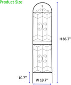 2 Pack 87x20in Garden Trellises with Black Metal Coating, Trellis for Climbing Plants Outdoor, Roses, Vines, Flowers, and Vegetables.