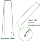 6 Inches Galvanized Garden Staples, Metal Tent StakeHeavy Duty U-Shaped Pins and Landscaping Staples for Sod Anchoring Landscape Fabric Irrigation Tubing (100, Silver)