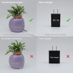 Smart Pet Planter, Smart Plant Pot, With Artificial Intelligence, Time Weather Display, And Multiple Expressions Animation,Lovely Plant Companion, For Desktop Decoration, Gifts,Plant-Free (Purple)
