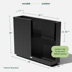 Veradek Block Series Span Planter - Tall Rectangular Outdoor Planter