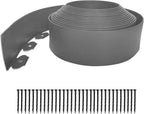 Garden Edging,33ft Landscape Edging Borders Garden Border Edging【4 INCH Hight】 Flexible Lawn Edging Include 30 Stakes,Paver Edging for Yard, Lawn, Gardens(Grey)