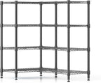 Homdox Heavy Duty Storage Shelves, 4 Tier Wire Shelving Unit, Adjustable Metal Shelves for Storage, Garage Rack Pantry Shelves Kitchen Shelving, 14"x60"x60", Black