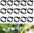 100 PCS Secured Plastic Plant Clip, Plant Support Clips, Garden Clips for Climbing Plants, Plastic Trellis Clips Plant Support Clips Tomato Grape Vine Vegetables Plant Fixing Clips (100, Black)