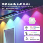 Permanent Outdoor String Lights 200ft, Smart RGB App Control with 120 LEDs, LED Eaves Lights IP67 Waterproof, House Roof Outdoor Lighting for Party, Daily, Halloween,Christmas,Garden