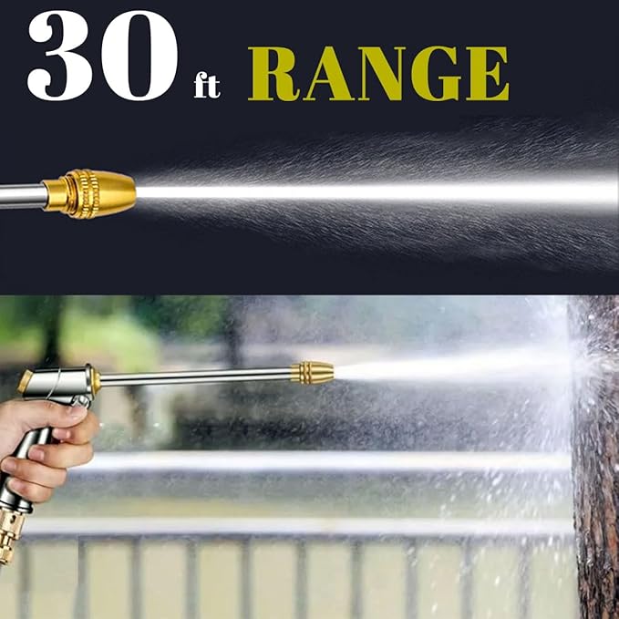 Garden Hose Nozzle Sprayer High Pressure Garden Hose Nozzle Heavy Duty Water Sprayer for Garden Spray Patio Outdoor Washer Pet Shower Car Wash attachment