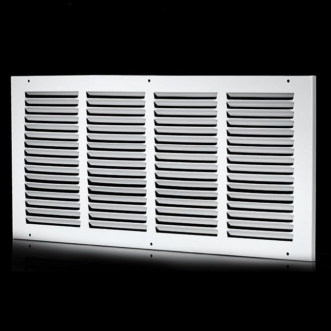 20x8 Return Air Grille(Duct Opening Size),Air Return Vent Cover,Flat Vent Cover,Rejillas De Aire Acondicionado para Casa,Return Air Grilles,Outer Dimensions:21.75"Wx9.75"H(20"W x 8"H, Duct Opening)
