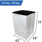 A.A 1/2 Gallon Grow Bags Black and White Poly Nursery Bags for Plants, Tree Grow, Greenhouse (100 Pack)