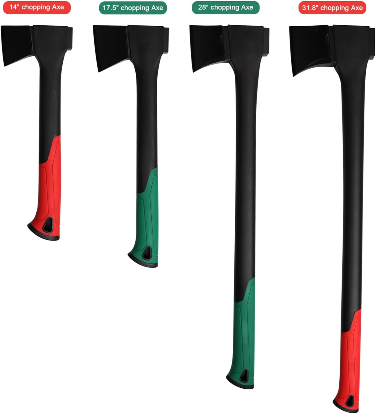 Camping Hatchet 17.6 Inch,Survival Hatchet Tactical for Wood Chopping and Kindling,Hatchet Axewith V Grind Blade, Lightweight Nylon Fiber Handle,for Outdoor Survival, Gardening, Hiking(S)
