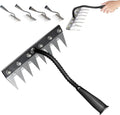 Iron Rake 2.0, Upgraded Iron Weeding Rakes 2.0, Iron Rake for Gardening and Weeding, Multifunctional Heavy-Duty Iron Rakes Gardening Hand Weeder Tools, Durable ＆ Lightweight (8 Teeth)
