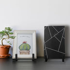 Sweetude 2 Pcs Large Plate Stands for Display Metal Frame Plate Holder Display Stand Decorative Table Top Easels for Picture, Book, Platter, Photo Easel(Black,6 Inch)