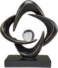Modern Home Decor Abstract Decorative Sculpture Decorations for Living Room Dining Room Office, Resin Art Statues Coffee Table Bookshelf Decor Accents (Black)