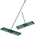 Goplus Lawn Leveling Rake, 42" x 10" Heavy Duty Level Lawn Tool w/ Ergonomic Handle for Soil, Effort-Saving Landscape Rake for Garden, Backyard, Golf Course, Farm, Pasture