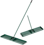 Goplus Lawn Leveling Rake, 42" x 10" Heavy Duty Level Lawn Tool w/ Ergonomic Handle for Soil, Effort-Saving Landscape Rake for Garden, Backyard, Golf Course, Farm, Pasture